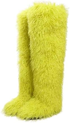 Amazon.com | MEF-2 Big Fluffy Thigh Boots For Women The Thigh With